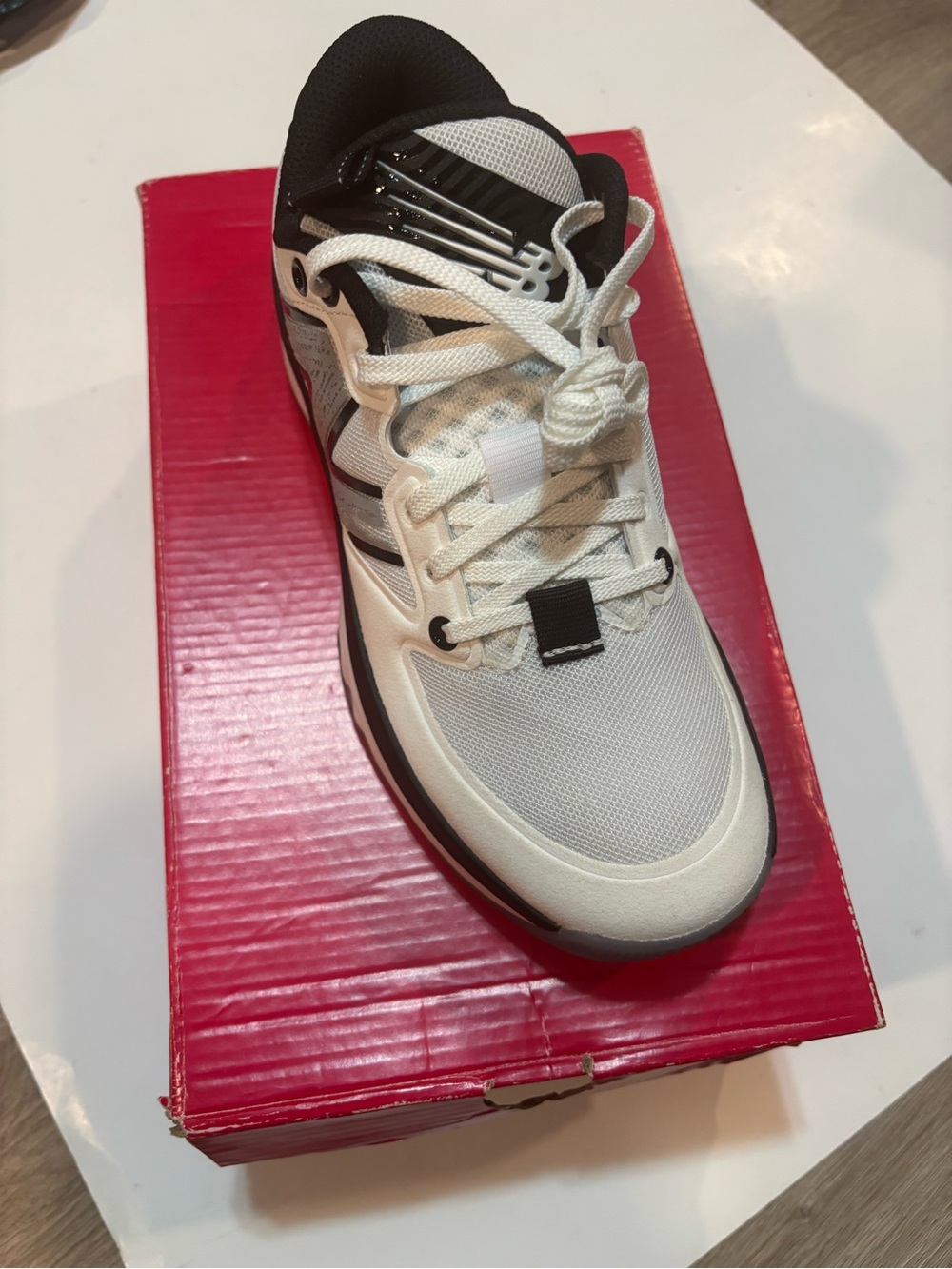 Size 4.5 - New Balance Hesi Low White Black - BBHSLB1 - Basketball Shoes
